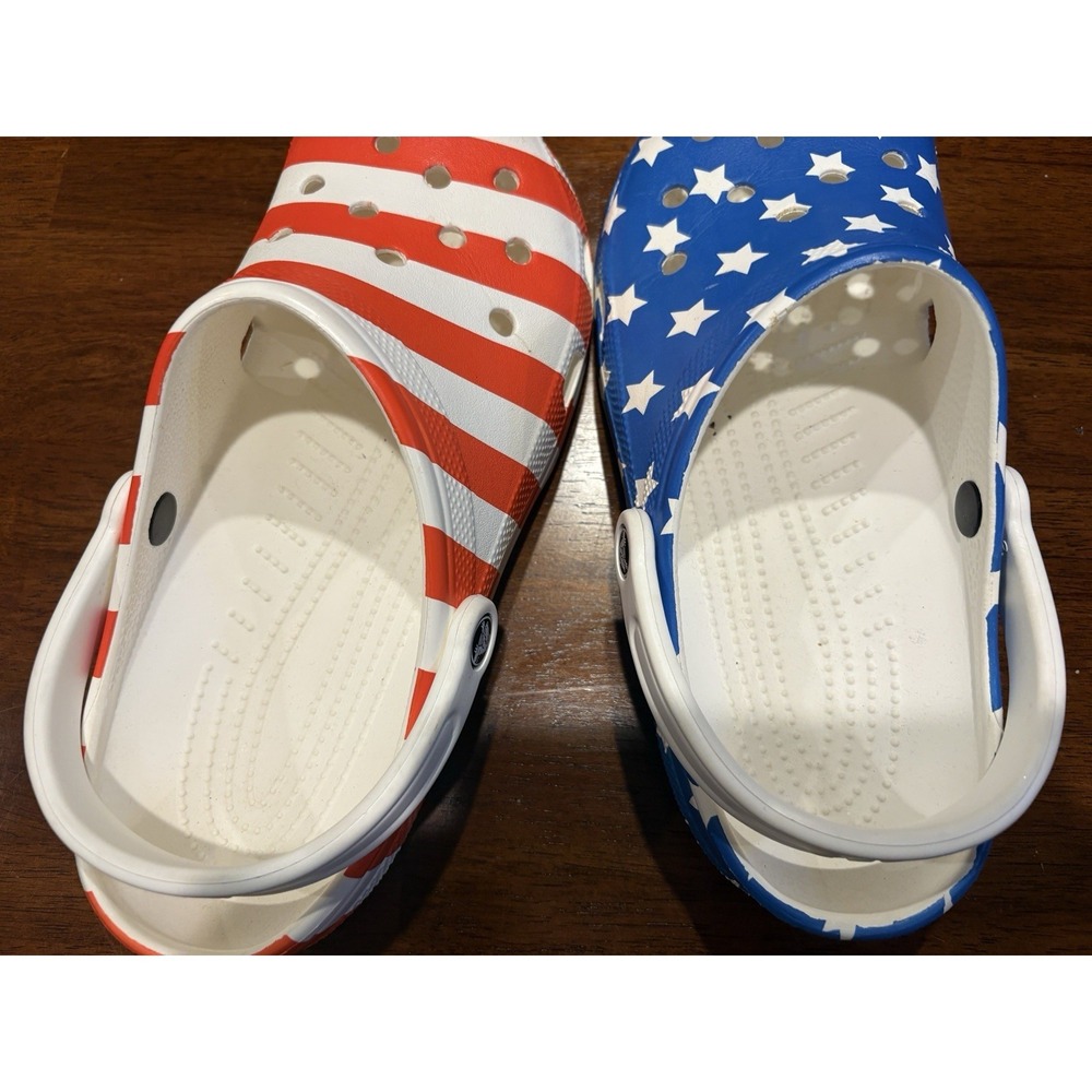 Crocs Classic American Flag Clogs Men's Size 12 Team USA Patriotic 🇺🇸 - Picture 3 of 7